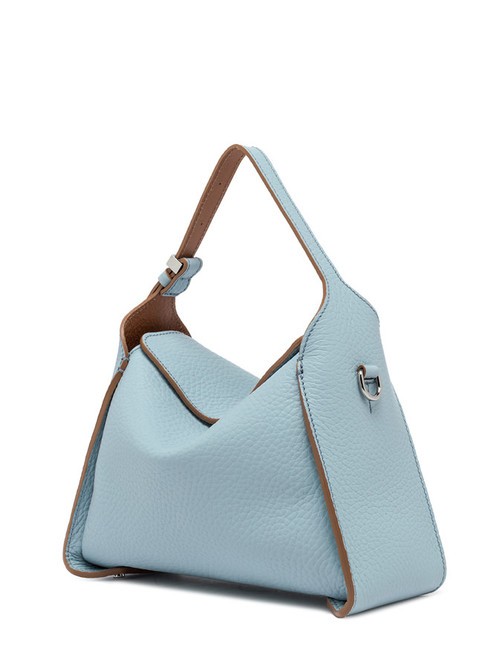 PENELOPE Borsa in pelle a spalla con tracolla sky-caramello - Borse Donna