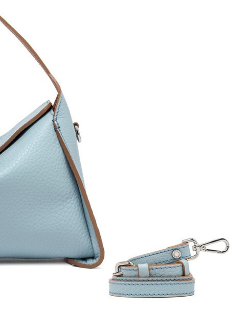 PENELOPE Borsa in pelle a spalla con tracolla sky-caramello - Borse Donna