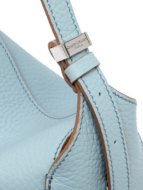 PENELOPE Borsa in pelle a spalla con tracolla sky-caramello - Borse Donna