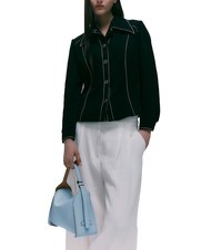 GIANNI CHIARINI PENELOPE Borsa in pelle a spalla con tracolla sky-caramello - Borse Donna - 7