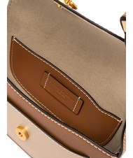 GIANNI CHIARINI ISA Borsa in pelle con flap, a tracolla caramello-cream - Borse Donna - 4