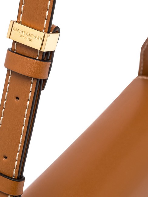 ISA Borsa in pelle con flap, a tracolla caramello-cream - Borse Donna