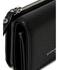 GIANNI CHIARINI WALLETS GRAIN Portafoglio piccolo in pelle martellata Nero - Portafogli Donna - 4