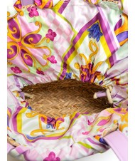 YNOT JAVA Borsa da mare media in paglia purple - Borse Donna - 5