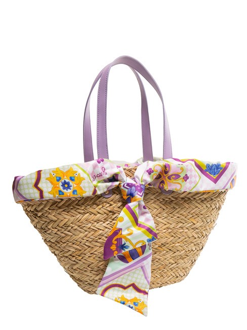 JAVA Borsa da mare grande in paglia purple - Borse Donna