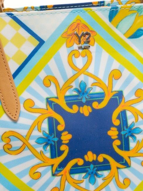 SICILY Borsa shopping media da mare blue - Borse Donna