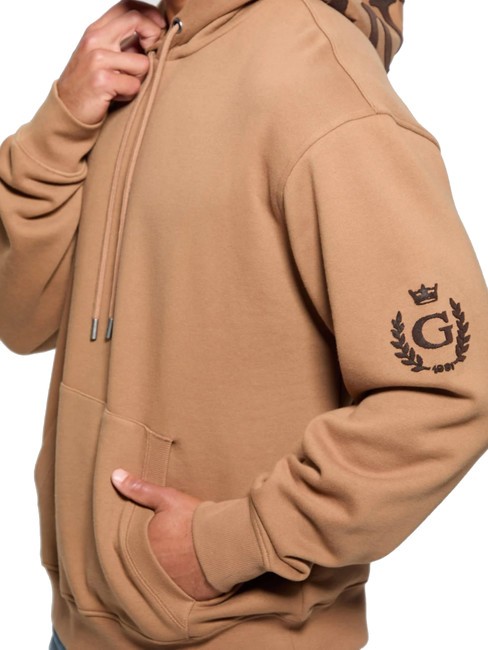 CHENILLE  Felpa con cappuccio coconut latte - Felpe Uomo