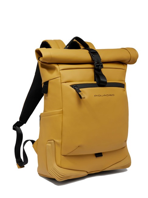 CORNER SPECIALE GOMMATO Zaino roll-top porta pc 15.6" Giallo - Zaini da lavoro porta PC