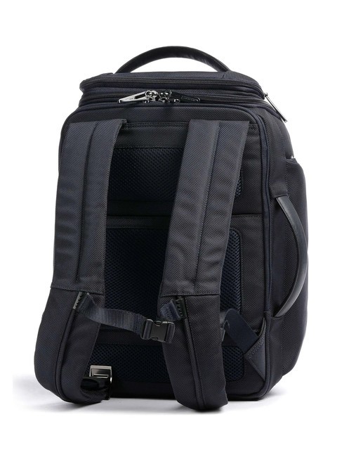 BRIEF 2 Zaino borsone in pelle e tessuto blu - Zaini da lavoro porta PC