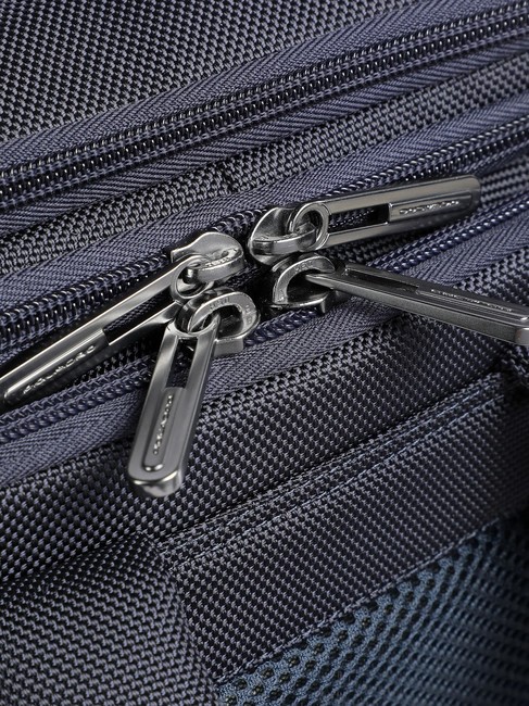 BRIEF 2 Zaino borsone in pelle e tessuto blu - Zaini da lavoro porta PC