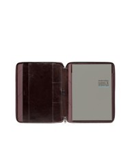 PIQUADRO BLUE SQUARE Portablocco sottile in pelle formato A4 MOGANO - Porta tablet & Organizer - 2