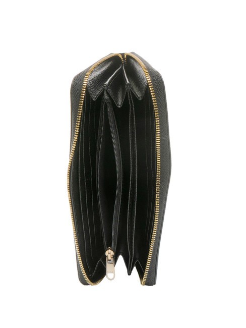 GARDENIA Portafoglio grande in pelle zip around Nero - Portafogli Donna