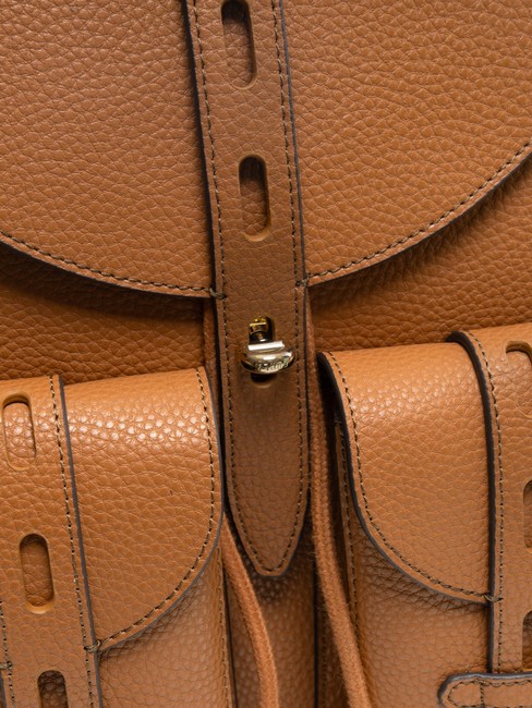 GARDENIA Zaino in pelle stampa keria brandy - Borse Donna