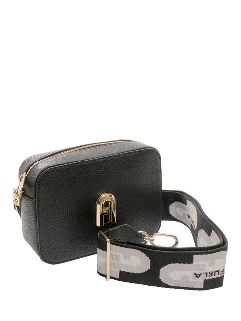 GARDENIA Borsa camera case in pelle stampa keria nero+toni ghiaccio - Borse Donna