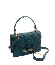 LOVE MOSCHINO QUILTED Borsa cartelletta con tracolla smeraldo - Borse Donna - 2