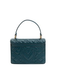LOVE MOSCHINO QUILTED Borsa cartelletta con tracolla smeraldo - Borse Donna - 3