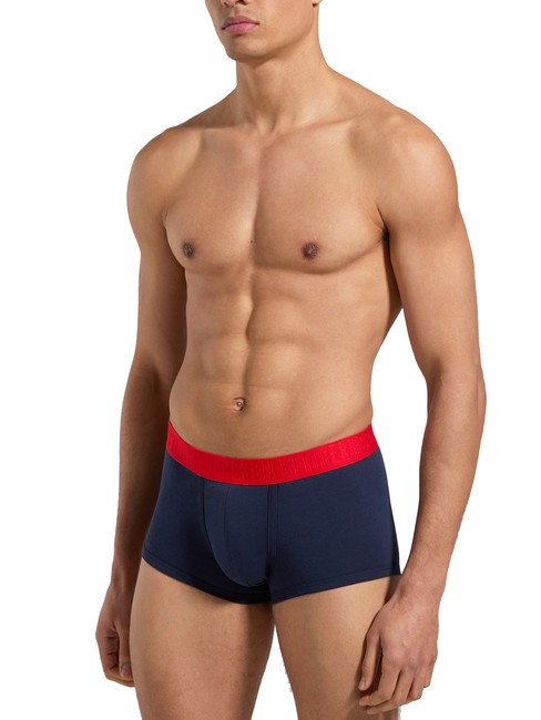 FASHION BICOLOR Set 3 boxer white navy black - Slip Uomo