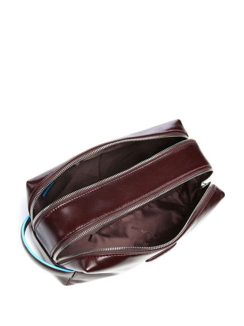 BLUE SQUARE  Beauty Case in pelle MOGANO - Beauty Case