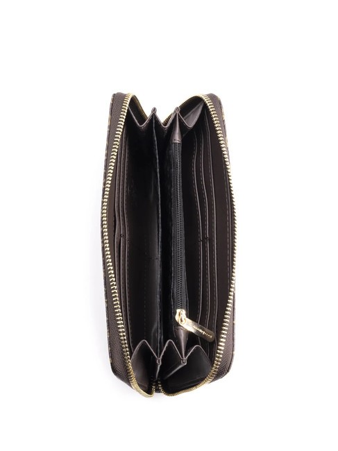 DEVA Portafoglio grande zip around cioccolato - Portafogli Donna