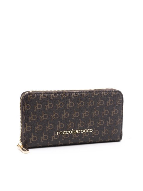 DEVA Portafoglio grande zip around cioccolato - Portafogli Donna