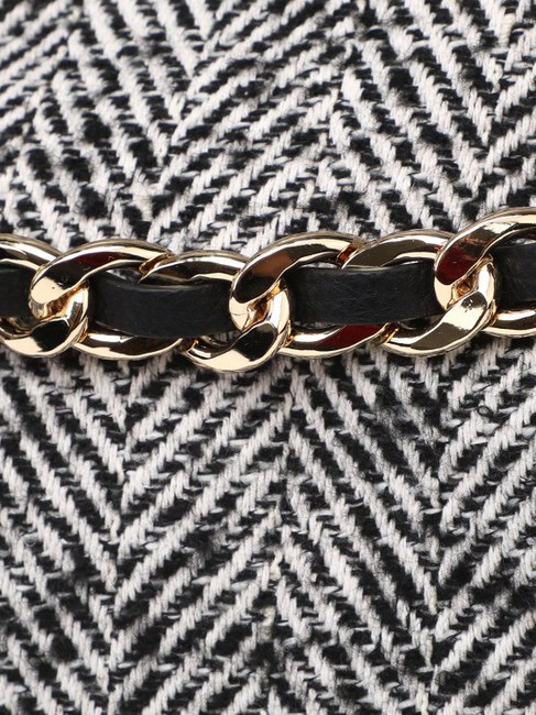 ADELE Borsa in tessuto spigato con tracolla black wool - Borse Donna