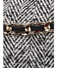 ROCCOBAROCCO ADELE Borsa in tessuto spigato con tracolla black wool - Borse Donna - 4