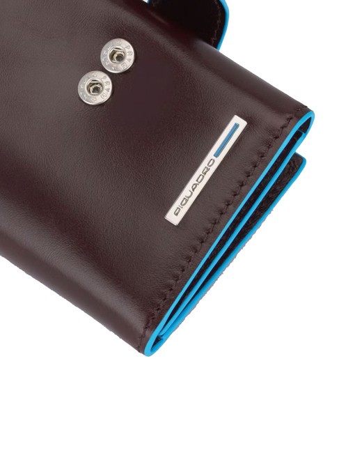 BLUE SQUARE Portafoglio trifold pelle e monete MOGANO - Portafogli Uomo