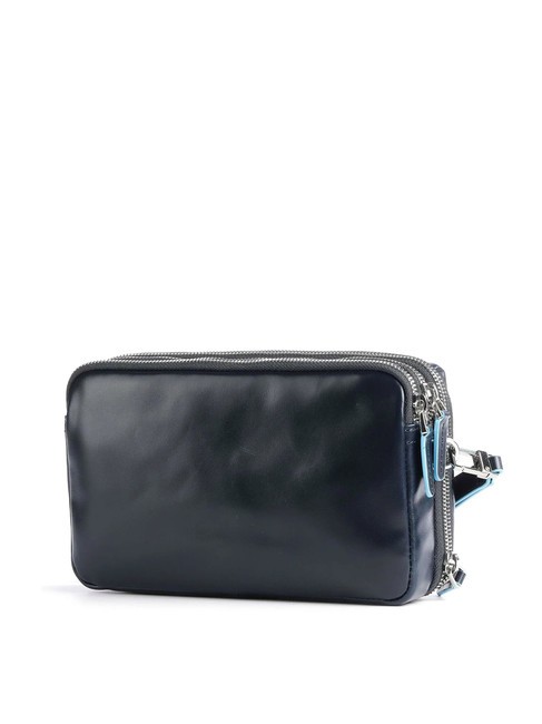 BLUE SQUARE Pochette organizzata in pelle blu - Porta tablet & Organizer