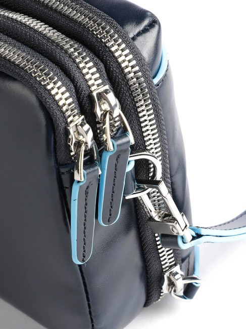 BLUE SQUARE Pochette organizzata in pelle blu - Porta tablet & Organizer
