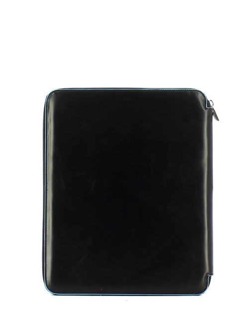 BLUE SQUARE Portablocco sottile in pelle formato A4 Nero - Porta tablet & Organizer