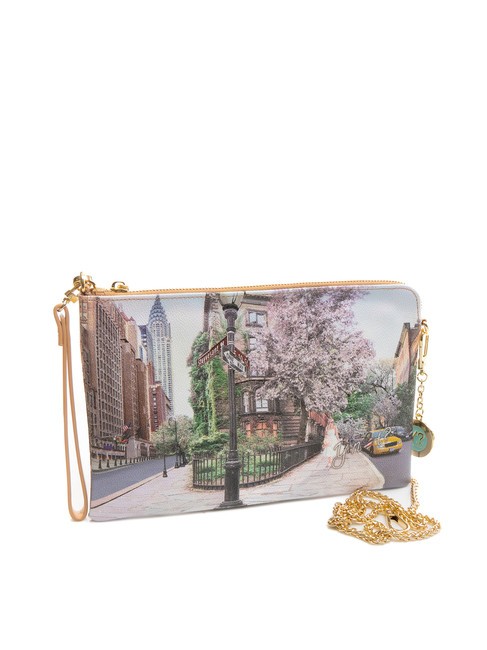 YESBAG Clutch con polsierina e tracolla new york east - Borse Donna