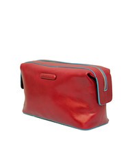 PIQUADRO BLUE SQUARE Beauty in pelle ROSSO - Beauty Case - 2