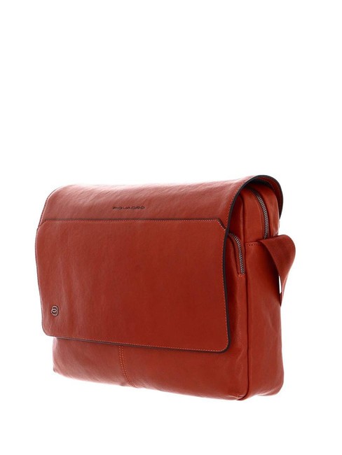 CAMPIONARIO - BLACK SQUARE Messenger in pelle porta pc 14" ARANCIO - Cartelle Lavoro