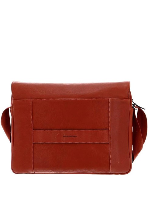 CAMPIONARIO - BLACK SQUARE Messenger in pelle porta pc 14" ARANCIO - Cartelle Lavoro