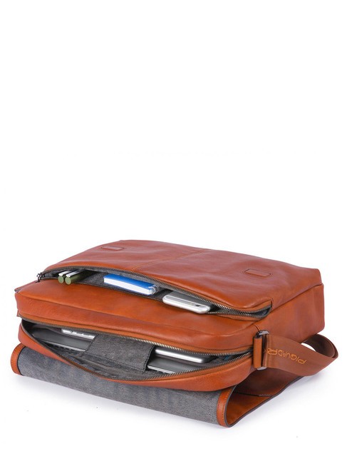 CAMPIONARIO - BLACK SQUARE Messenger in pelle porta pc 14" ARANCIO - Cartelle Lavoro