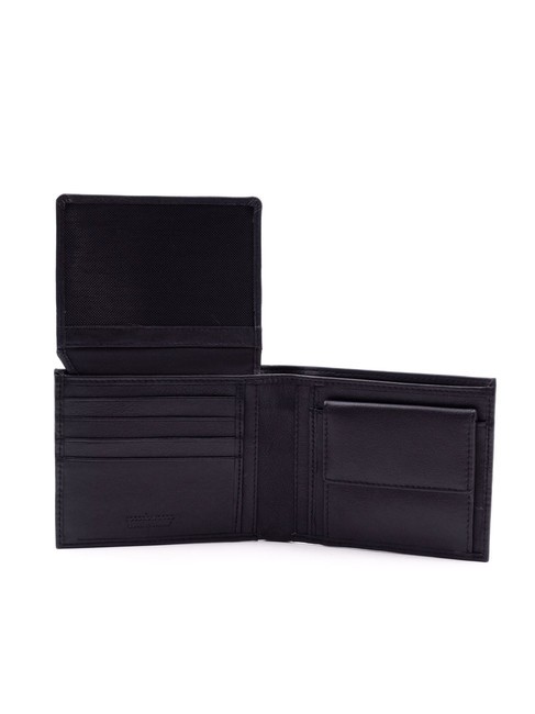 STRIPE Portafoglio in pelle con flap blu - Portafogli Uomo