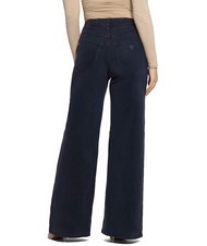 GUESS BELLFLOWER Pantaloni in velluto suiting blue - Pantaloni Donna - 2