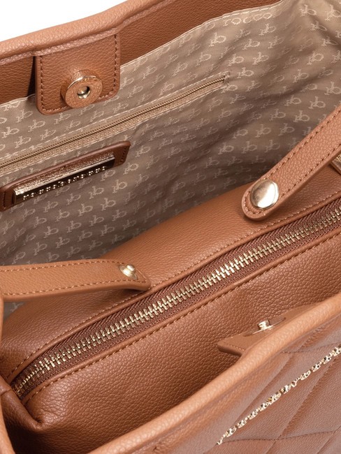 GLAM Borsa shopping con pouch cognac - Borse Donna