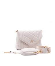 ROCCOBAROCCO GLAM Borsa a tracolla con pouch off white - Borse Donna - 2