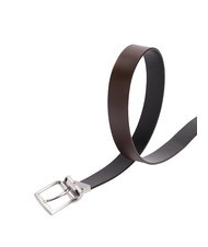TOMMY HILFIGER DENTON Cintura in pelle reversibile black / coffee bean - Cinture - 3