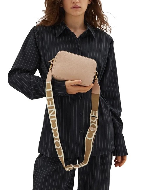 TEBE Borsa a tracolla in pelle martellata rosette - Borse Donna