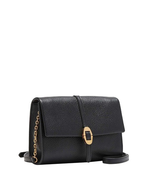 DORIAN Borsa mini tracolla in pelle martellata Nero - Borse Donna