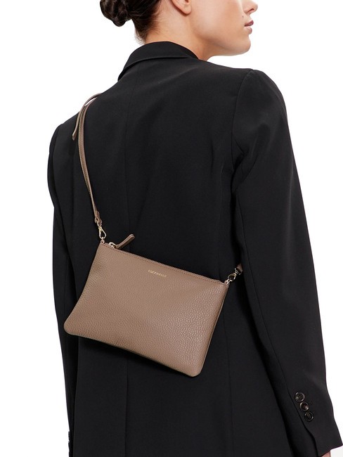 BEST CROSSBODY Minibag in pelle warm taupe - Borse Donna