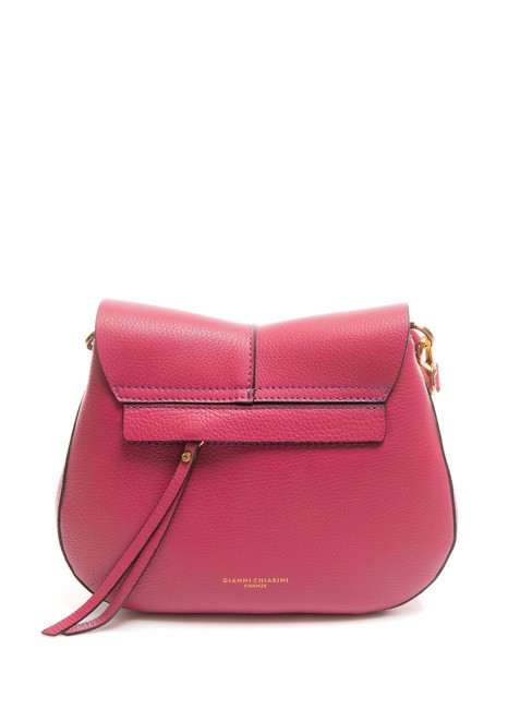 HELENA ROUND Borsa a tracolla, in pelle bouganville - Borse Donna