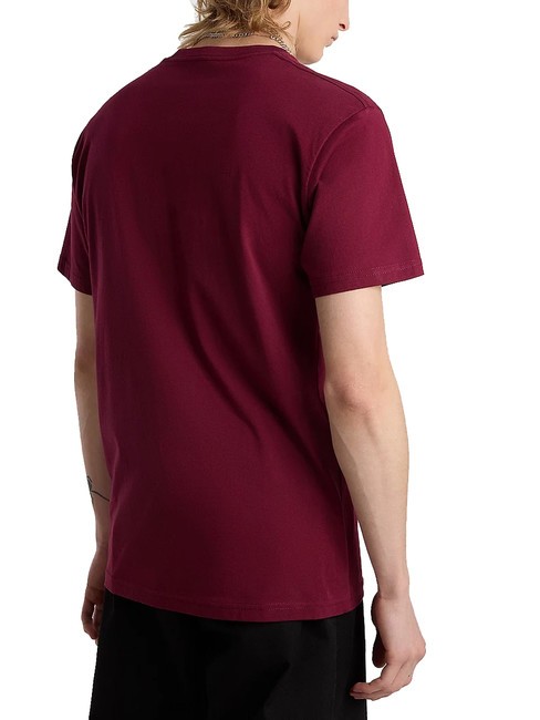 CLASSIC T-shirt manica corta in cotone burgundy/white - T-shirt Uomo
