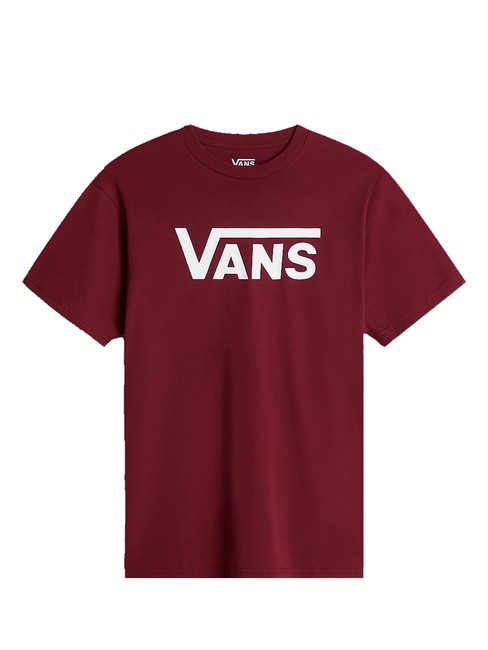 CLASSIC T-shirt manica corta in cotone burgundy/white - T-shirt Uomo