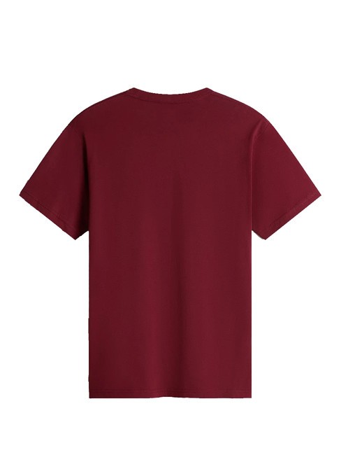CLASSIC T-shirt manica corta in cotone burgundy/white - T-shirt Uomo