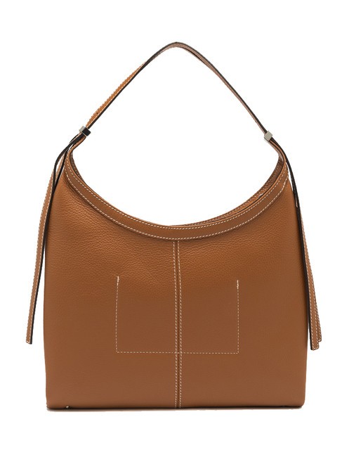NORMA Borsa hobo a spalla in pelle caramello - Borse Donna