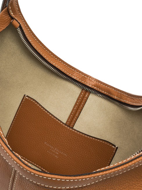 NORMA Borsa hobo a spalla in pelle caramello - Borse Donna