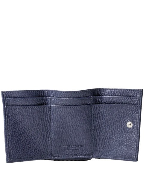WALLETS GRAIN Portafoglio piccolo in pelle martellata BLU NAVY - Portafogli Donna